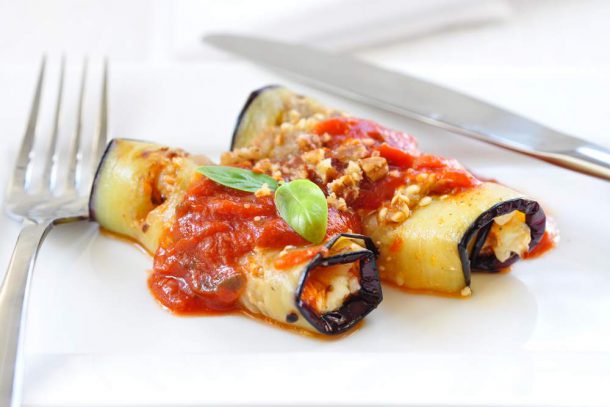 Involtini di melanzane e pesce spada