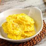 Ravioli in crema di fiori di zucca e zafferano
