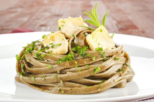 pasta carciofi e zafferano