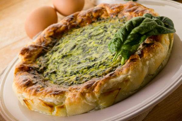 Torta brisé con spinaci