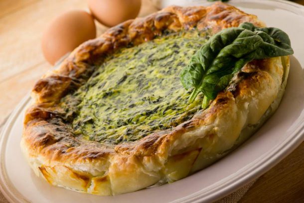 Torta brisé con spinaci