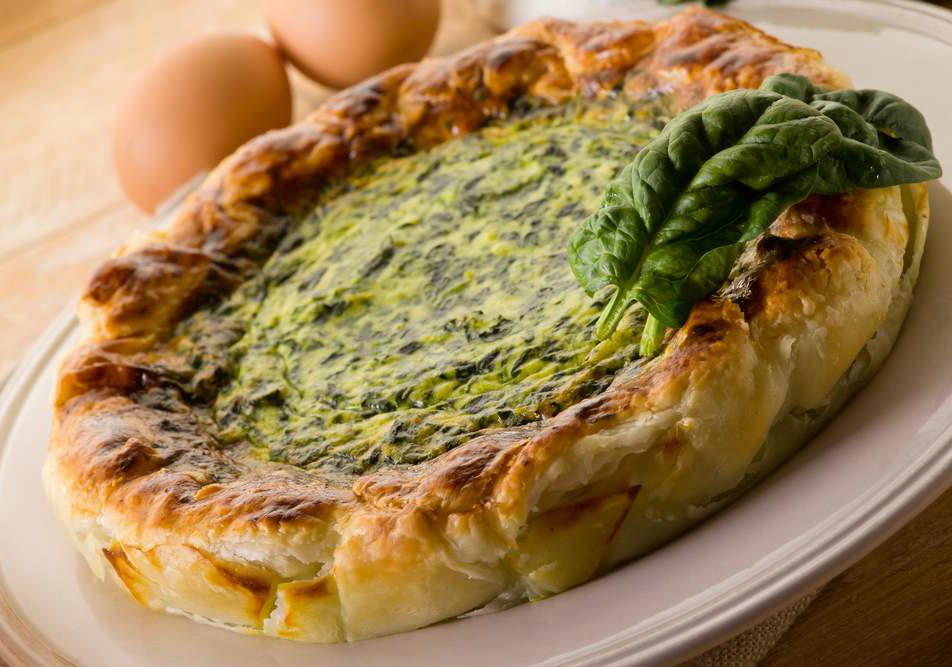 Torta brisé con spinaci