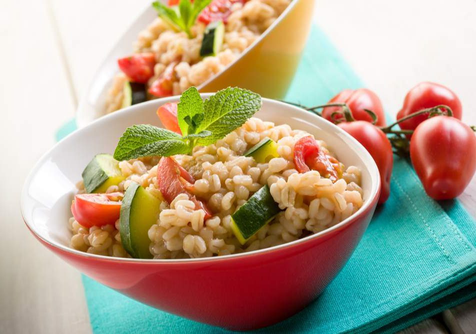 farro con pesto di zucchine