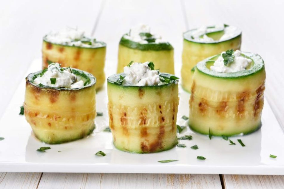 involtini di zucchine con ricotta e pere