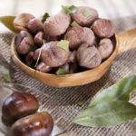 castagne allo zenzero con cavolini di Bruxelles