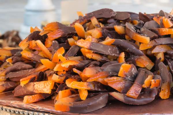 Scorzette di arancia al cioccolato