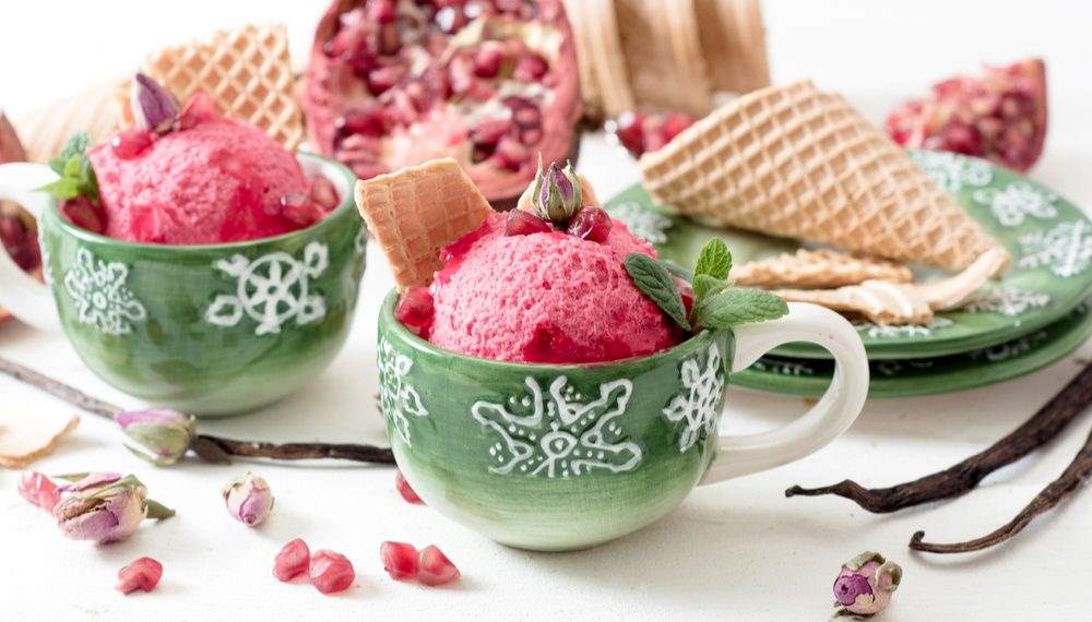 gelato melagrane pere e cannella