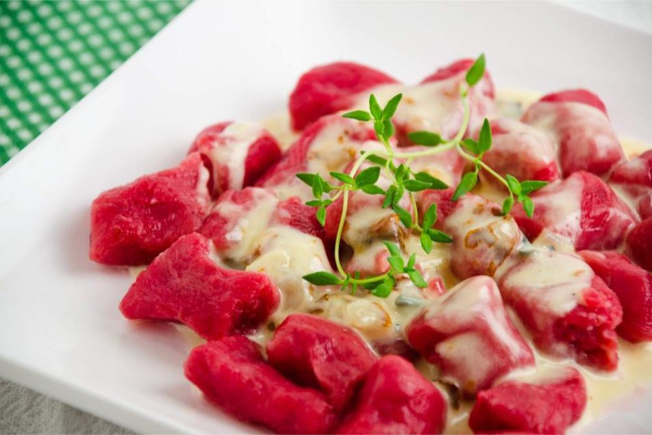 gnocchi di barbabietola