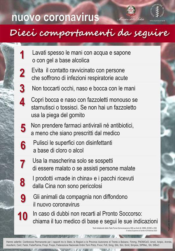 dieci comportamenti da seguire