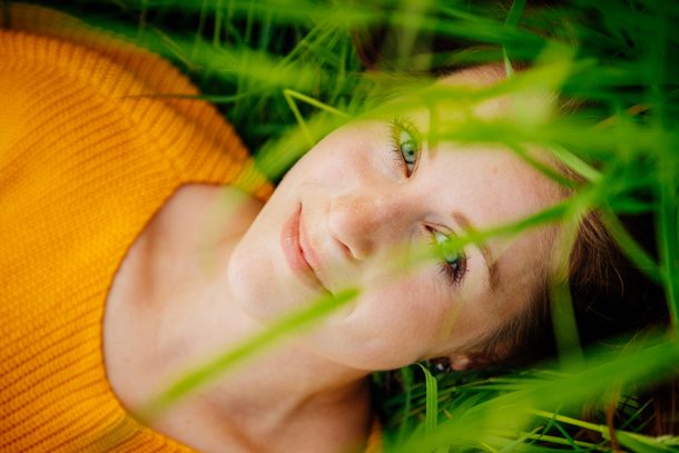 Donna sottoposta a chemioterapia