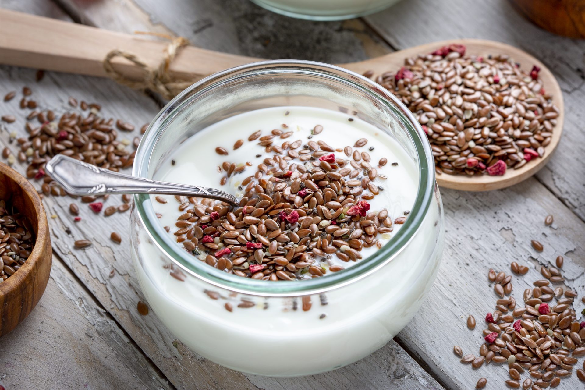yogurt con semi di lino